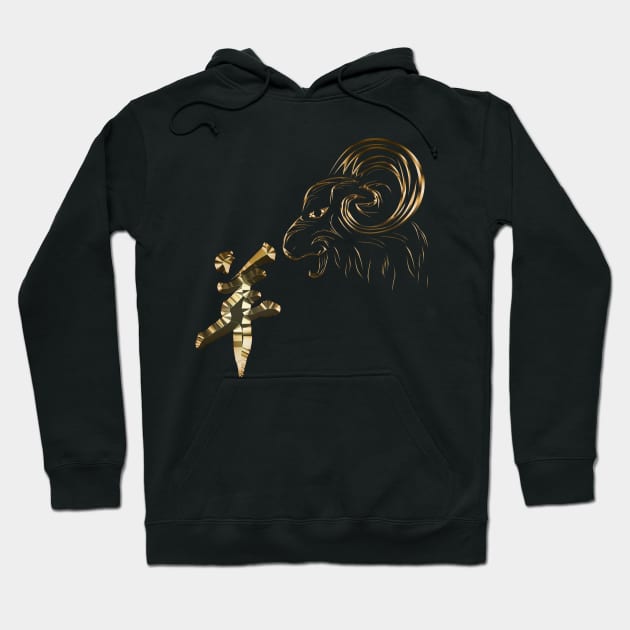 Chinese zodiac Goat Gold Edition Hoodie by INDONESIA68